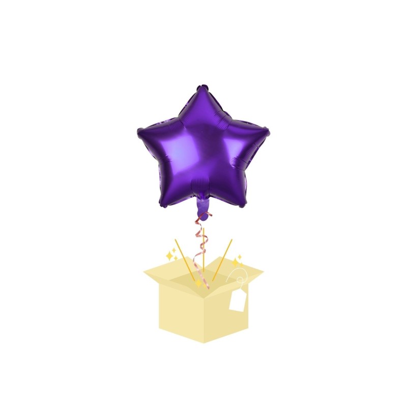 Fioletowa Gwiazdka Balon z helem