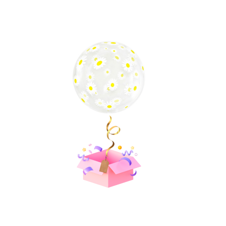Balon z Helem Stokrotki – Elegancki Balon na Urodziny