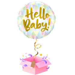Balon z Helem Hello Baby – Idealny Prezent na Powitanie Maluszka