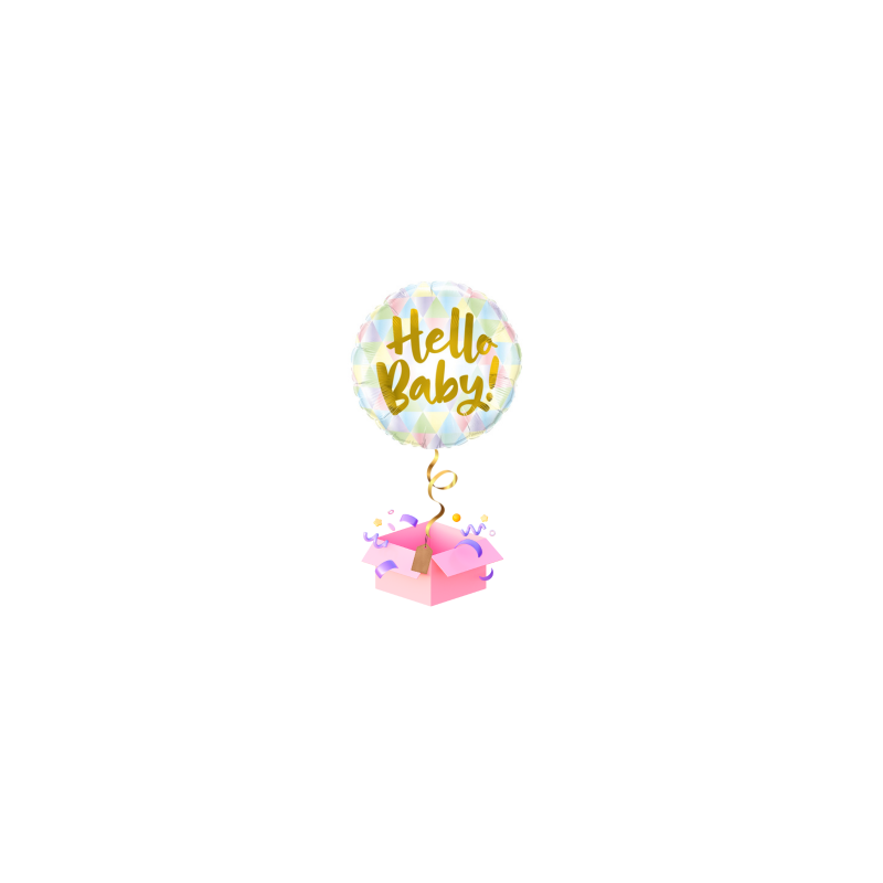 Balon z Helem Hello Baby – Idealny Prezent na Powitanie Maluszka