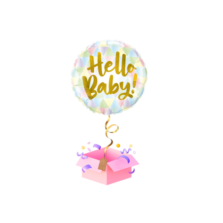 Balon z Helem Hello Baby – Idealny Prezent na Powitanie Maluszka