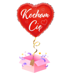 Balon z Helem Czerwone Serce Kocham Cię – Balon z dedykacją